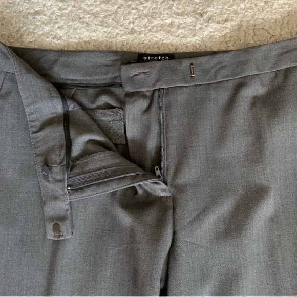 Ellen Tracy Stretch Straight Leg Trousers ~ Size 8 ~ Charcoal ~ Classic Workwear - Picture 4 of 14